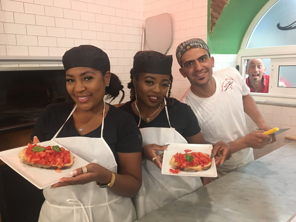 Rome - Two women and chef at Pasta class