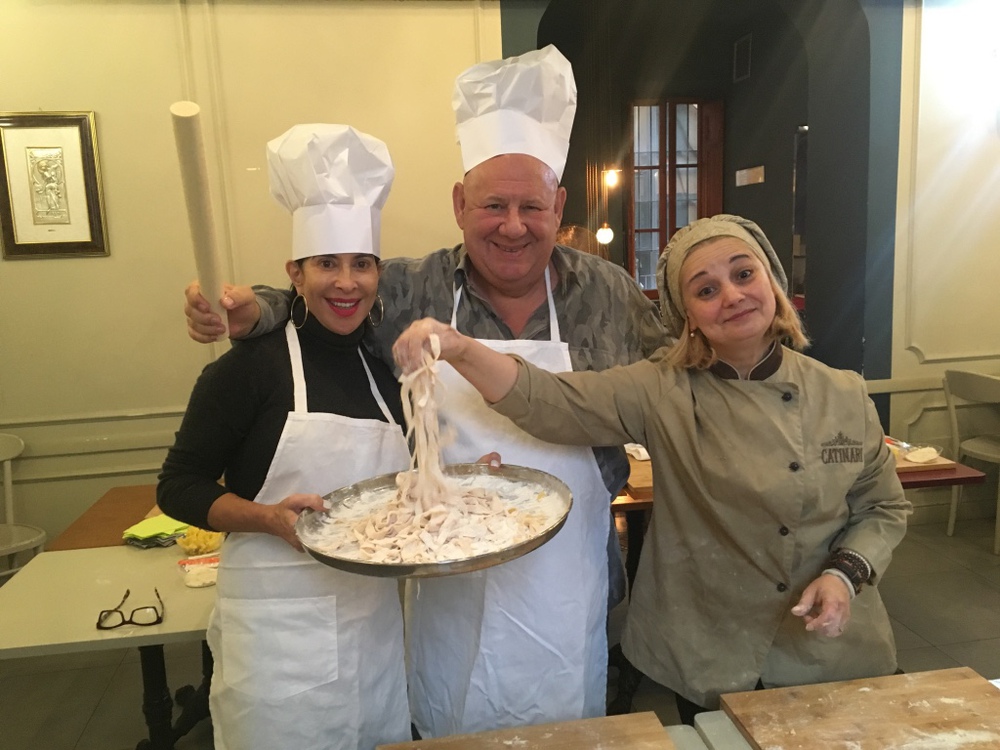 Rome - Family at Pasta class